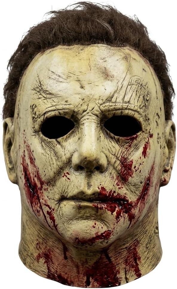 Style F Blood Splatter horror mask front view