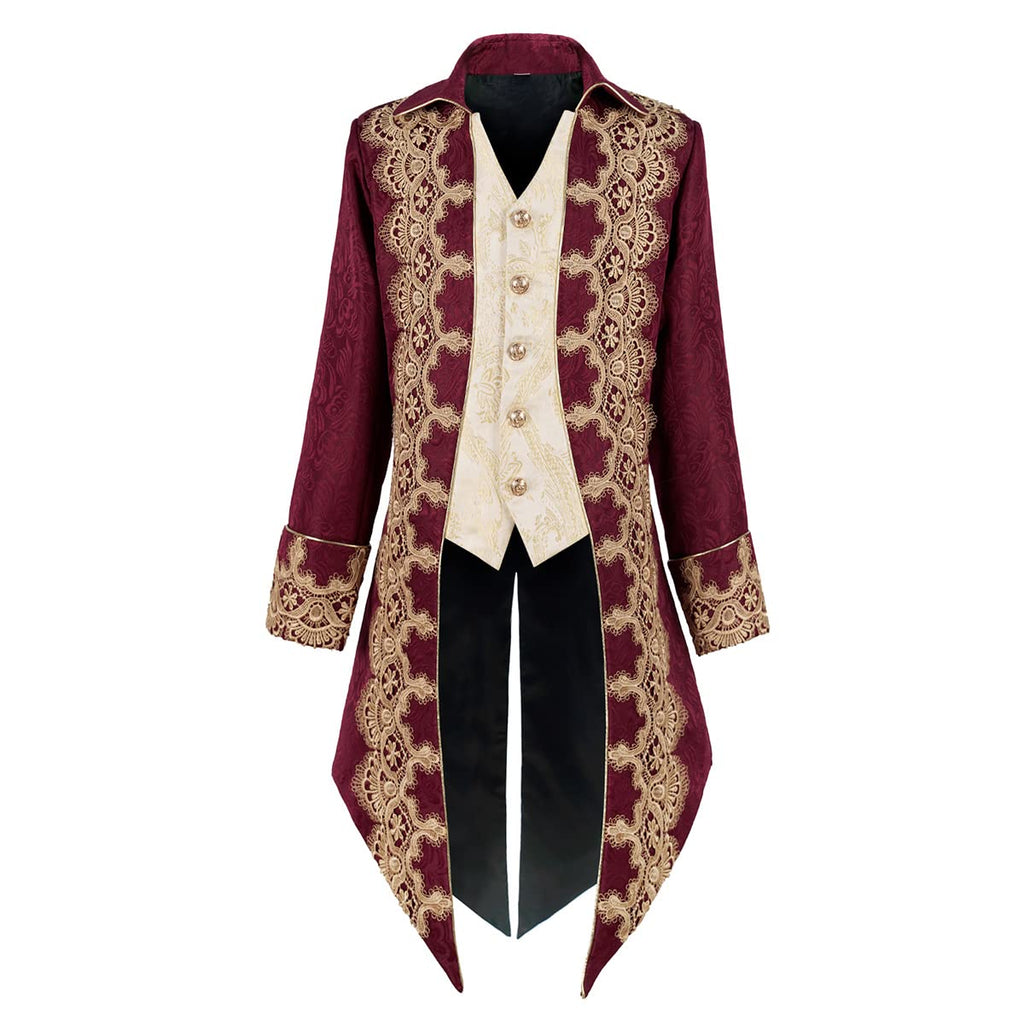 Men's Steampunk Victorian Tailcoat - Medieval Pirate Costume Coat