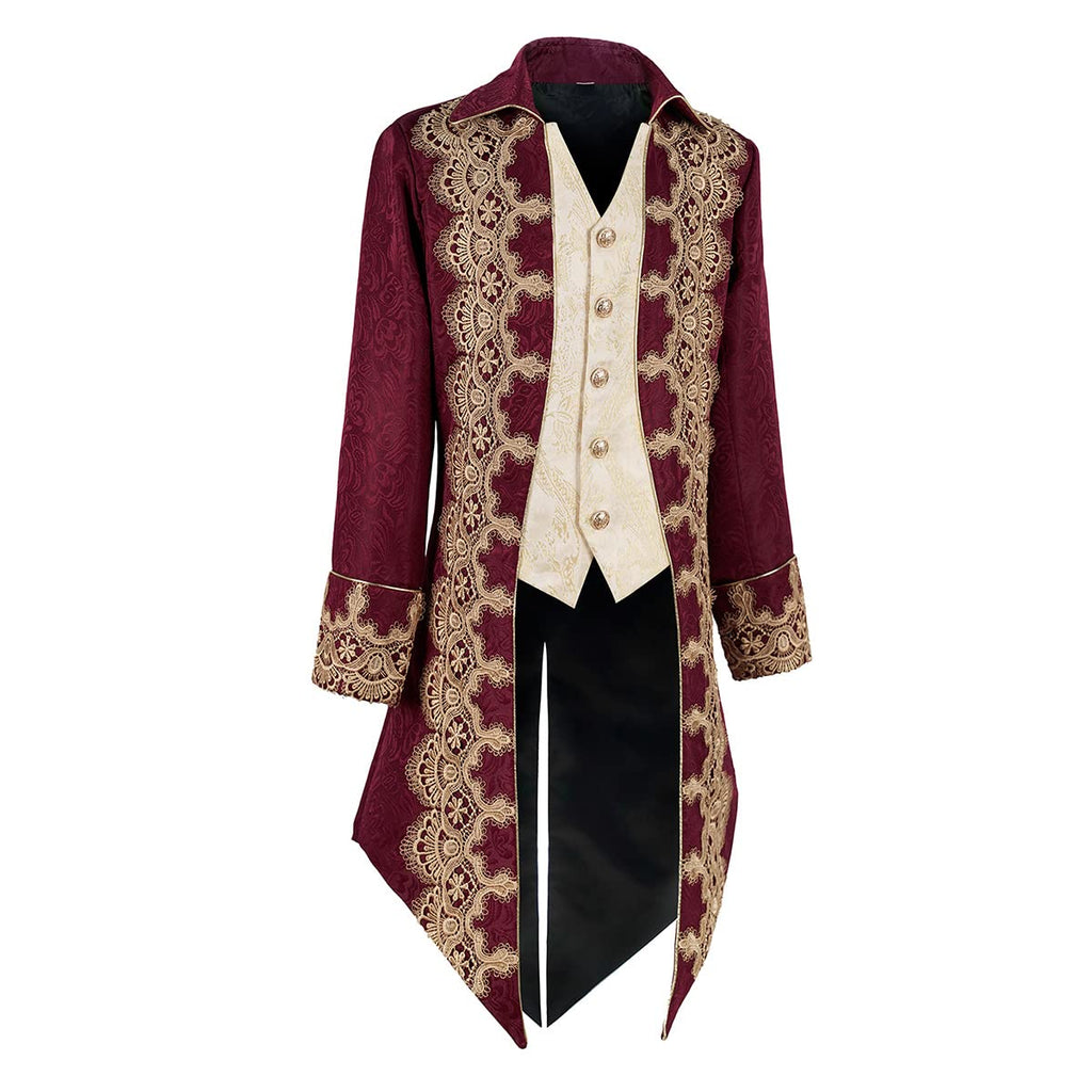 Men's Steampunk Victorian Tailcoat - Medieval Pirate Costume Coat