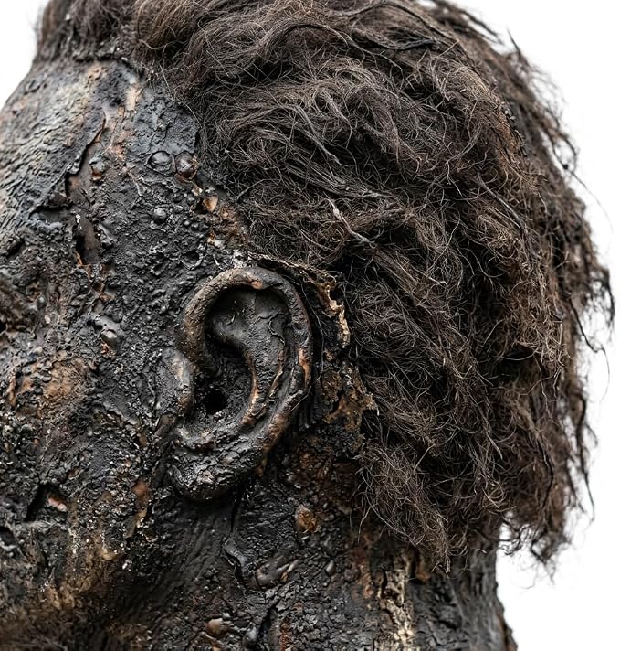 Style D Burned horror mask texture close-up