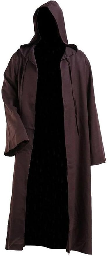 Men's Hooded Robe Cloak - Brown