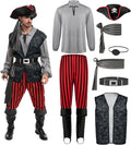 Men's Pirate Costume Set - Gray
