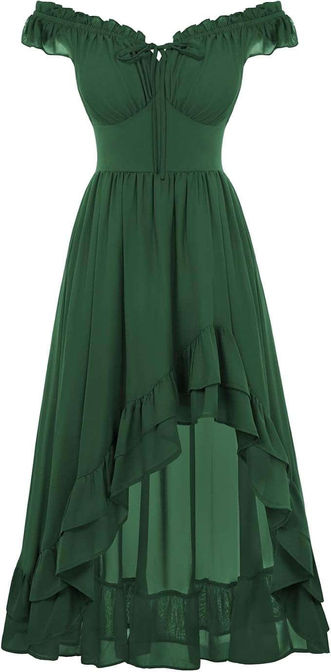 Women's Renaissance Corset Dress - Green