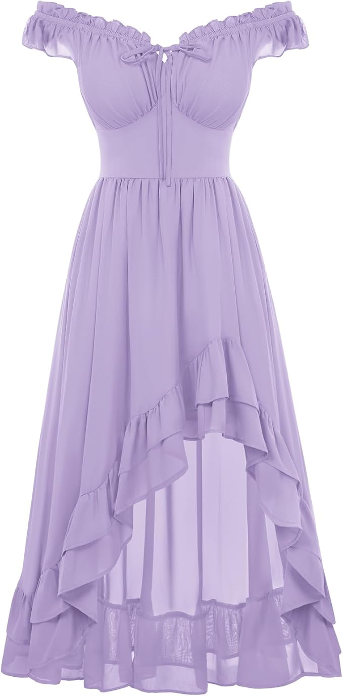 Women's Renaissance Corset Dress - Purple