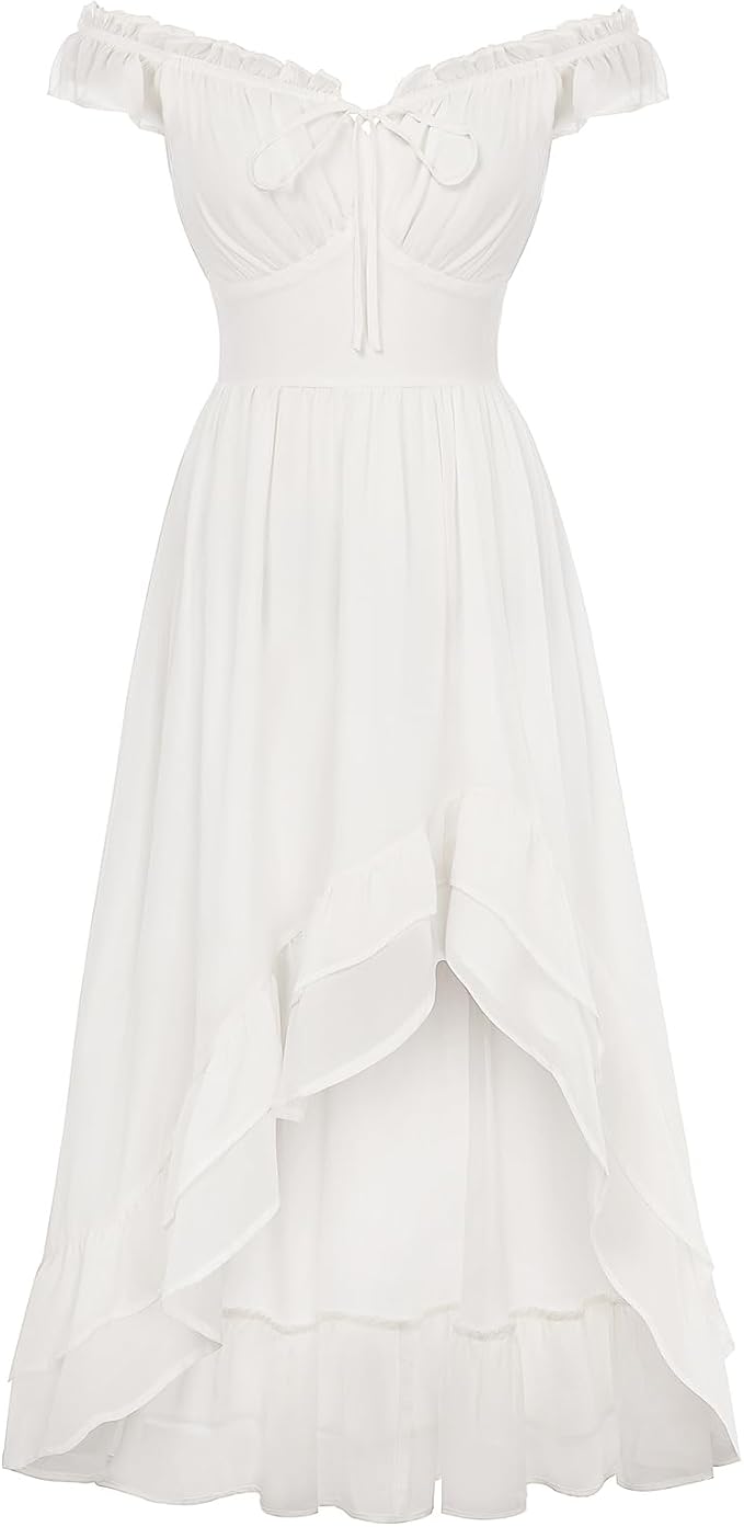 Women's Renaissance Corset Dress - White